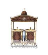 candelabras - Double tray Gold trim